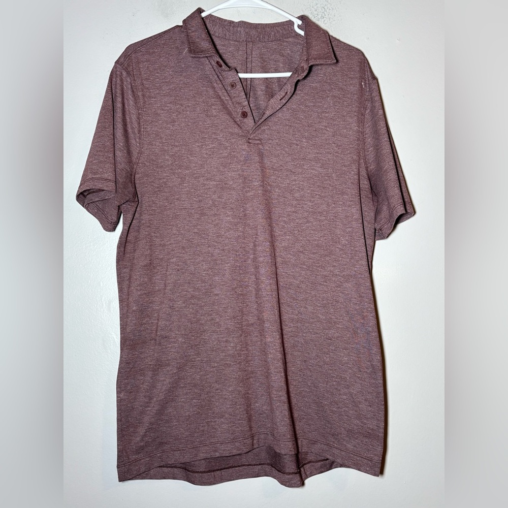 lululemon athletica Men's Heathered Burgundy Polo